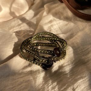 chunky metallic wrap bracelet